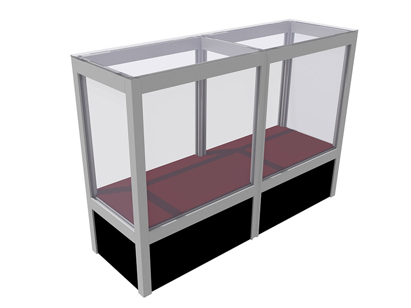 Display applications: glass display cases, display cabinets, shelves,...