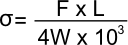 Formula of beam subjected to stress in case 2