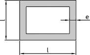 Plano de tubo retangular