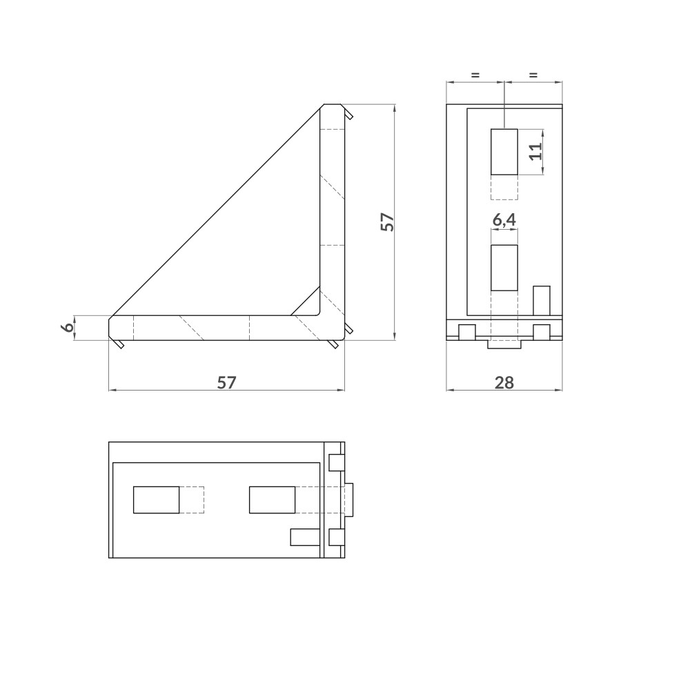 70045512575728-escuadra-de-aluminio-inyectado-57x57x28-mm-plano