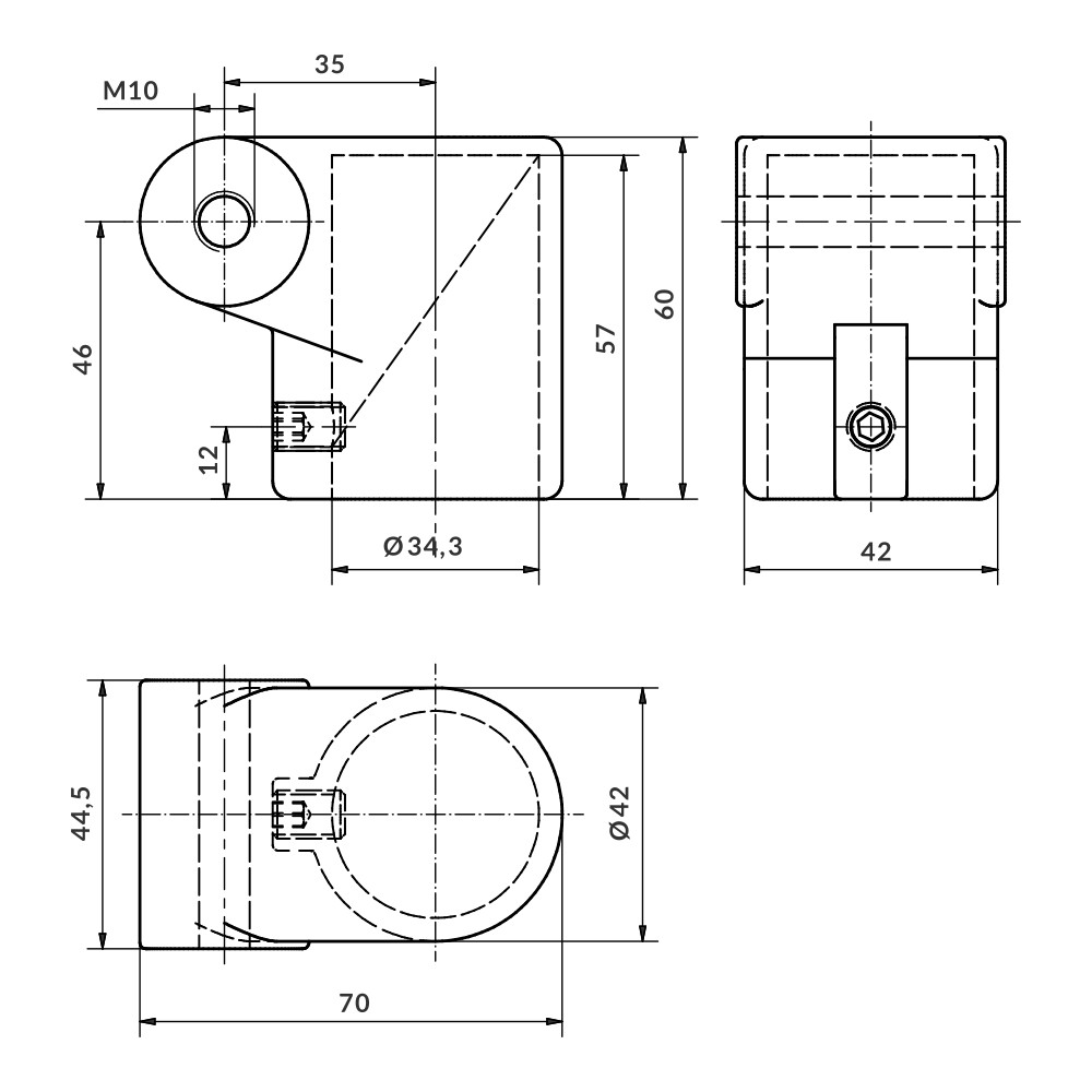 7090157-racor-terminal-giratorio-p1-diametro-33c7-plano