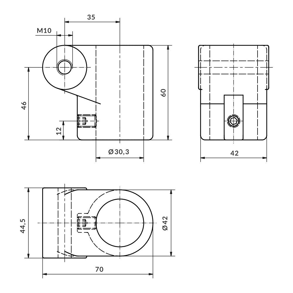 7090307-racor-pasante-giratorio-p1-diametro-30-plano